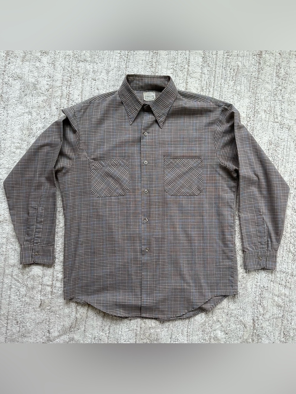 Vintage JC Penny Button Down Long Sleeve Shirt Men’s Large 16-16 1/2 Plaid